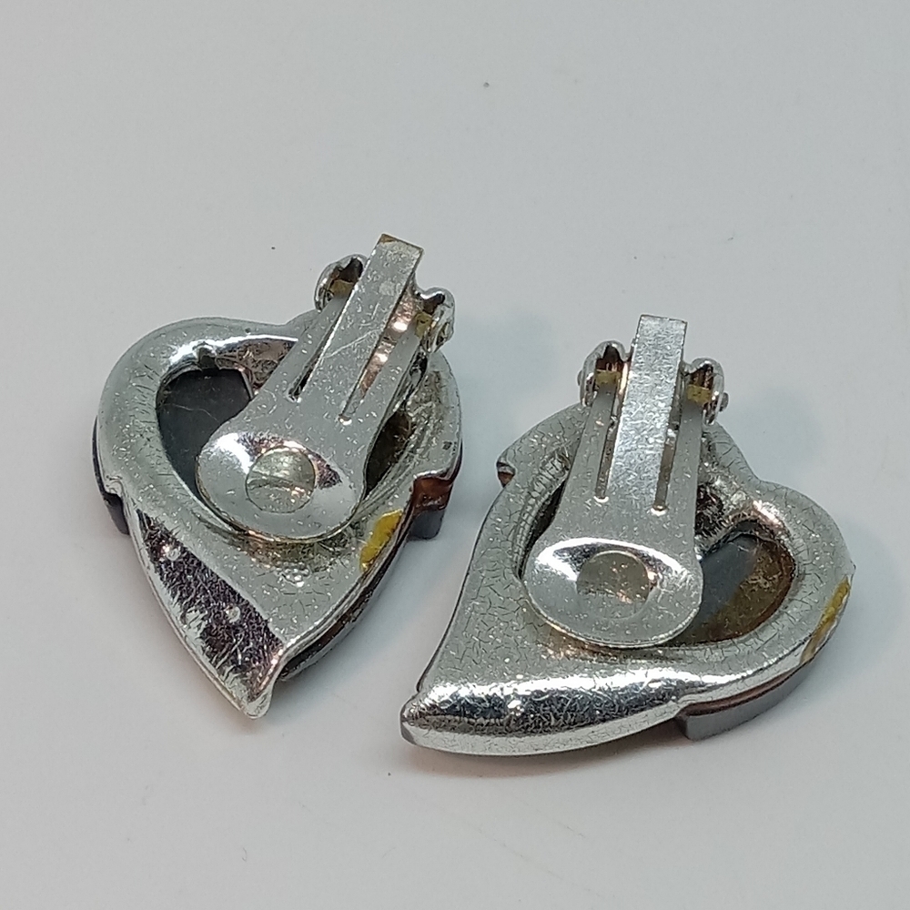 👍 5 for $20 vintage brown thermoset leaf leaves silver tone clip on earrings - Picture 5 of 5